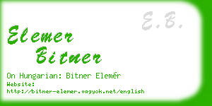 elemer bitner business card